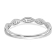 thumbnail image 5 of Solid 14k White Gold Diamond Wedding Band Ring Size 8 (.066 cttw.), 5 of 7