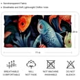 thumbnail image 2 of Fish Translucent Chiffon Yarn Silk Scarf - Lightweight and Breathable - 180*73 Size - Head Wrap for Women and Hair - Elegant Fashion Accessory, 2 of 6
