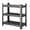 Black 27" Ć 31.5", variant on 3 Tier Metal Storage Shelf, 31.5 Inch High Freestanding Adjustable Shelving Unit, Black Heavy Duty Organizer for Home Office Kitchen Living Room Den, Easy to Assemble