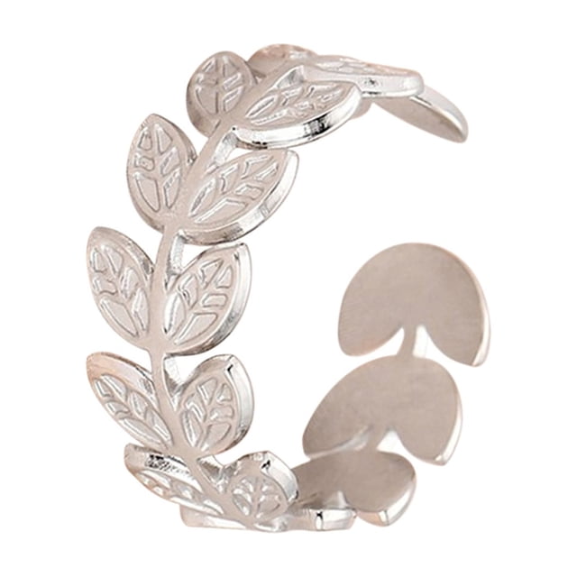 Fiudx Joyería de Hoja de Oreja de Trigo, Accesorio de Compromiso Minimalista, Diseño Ajustable, Regalo Único para Ella, Aniversario de Bodas o San Valentín, Un Gesto Considerado para Mujeres.