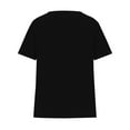 thumbnail image 4 of Black Women's Short Sleeve T-shirt, Women Floral Print Linen Shirts Short Sleeve Tops Loose Fit Cotton Blouses Trendy 2025 Clothing,Women's Short sleeve T-shirt S, 4 of 8
