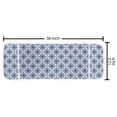 thumbnail image 2 of Moroccan Microwave Oven Cover, Floral Inspired Classical Oriental Damask Repeating Simplistic Print, Water Resistant Organizer with Pockets Kitchen, 36" x 12", Off White Dark Sky Blue, by Ambesonne, 2 of 4