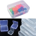 thumbnail image 3 of 5Pcs Small Clear Plastic Small Box Hook Jewelry Earplugs Container Storage A938, 3 of 4
