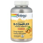 Solaray Vitamin B-Complex 250mg Natural Orange Flavor | Healthy Hair, Skin, Immune Function & Metabolism Support | Lab Verified | 50 Chewables