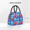 thumbnail image 2 of Daiia Bright Flowers Pattern Lunch Bag , Insulated Lunch Box, Small Leakproof Cooler Food Lunch Containers Reusable High Capacity Lunch Tote Bags-One Size, 2 of 6