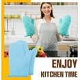thumbnail image 6 of 2PCS Oven Mitts Heat Resistant Kitchen Gloves Cotton & Polyester Quilted Large Mittens, 6 of 7