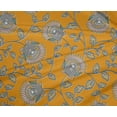 thumbnail image 4 of oneOone Tissu Polyester Lycra Orange Feuilles & Lotus Floral Matériel de Robe Tissu Imprimé Tissu au Mètre 56 Pouces de Large, 4 of 4