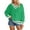 Green, variant on Arlun Women's Casual V-Neck Long Sleeve Sweaters Trendy Striped Pullover Cable Knit Preppy Color Block Drop Shoulder Relaxed Fit Cozy Sweater Tops Fashion Outfits White XS