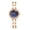 Goldblue, variant on Women's Analog Quartz Round Watch: Full Imitation Diamond Case Faux Ceramic Detachable Strap Arabic Numeral Dial with Floral Decoration - Casual Wristwatch