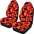 thumbnail image 5 of Uourmeti Fire Shark Print Car Seat Covers 3 PCS Car Seat Covers Full Set Breathable Non Slip Suitable for Truck Sedans, 5 of 10