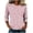 Pink#4, variant on Juesizh T Shirts for Women Plus Size Crew Neck Shirts Trendy Loose Print 3/4 Sleeve Pullover Tee Shirts, S-5XL