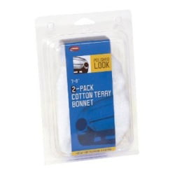 7-8" BUFFER TERRY BONNET Cotton Terry Waxing And Polishing Bonnet 2 Pack Box New 