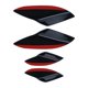 thumbnail image 1 of 4Pcs Car Spoiler Canards Set Soft Decals Auto Collision Strip Carbon Fiber Pattern Front Bumper Lip Splitter Diffuser Spoiler, 1 of 5