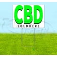 thumbnail image 1 of CBD Sold Here Cloud (18" x 24") Yard Sign, Includes Metal Step Stake, 1 of 6