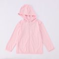 thumbnail image 2 of FAOWME Little Boys Girls Sunscreen Sun Protective Hoodie Jacket Lightweight Long Sleeve Sun Shirt For Boys Girls Hiking Outdoor Light Pink 4-5 Years, 2 of 7