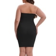 thumbnail image 3 of INSPIRE CHIC Women's Push-Up Strapless Bandeau Shaper Petticoat Tummy Control Butt-Lifting Elastic Slim Fit Full Slip XL Black, 3 of 5