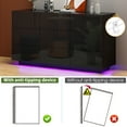 thumbnail image 3 of Eclife 9 Wood Chest of Drawer Dressers 55" with Colorful Led Lights for Bedroom Living Room Adult, Black, 3 of 8