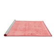 thumbnail image 2 of Ahgly Company Machine Washable Indoor Square Abstract Red Modern Area Rugs, 3' Square, 2 of 4
