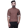 thumbnail image 4 of BESTMAN Chemise à Col Mandarin pour Homme Coupe Régulière Imprimée Kurta Courte pour Homme, 4 of 6