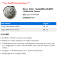 thumbnail image 2 of Blower Motor - Compatible with 2006 - 2009 Pontiac Torrent 2007 2008, 2 of 2