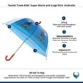 thumbnail image 4 of Textiel Trade Kids' Super Mario and Luigi Stick Umbrella, 4 of 4