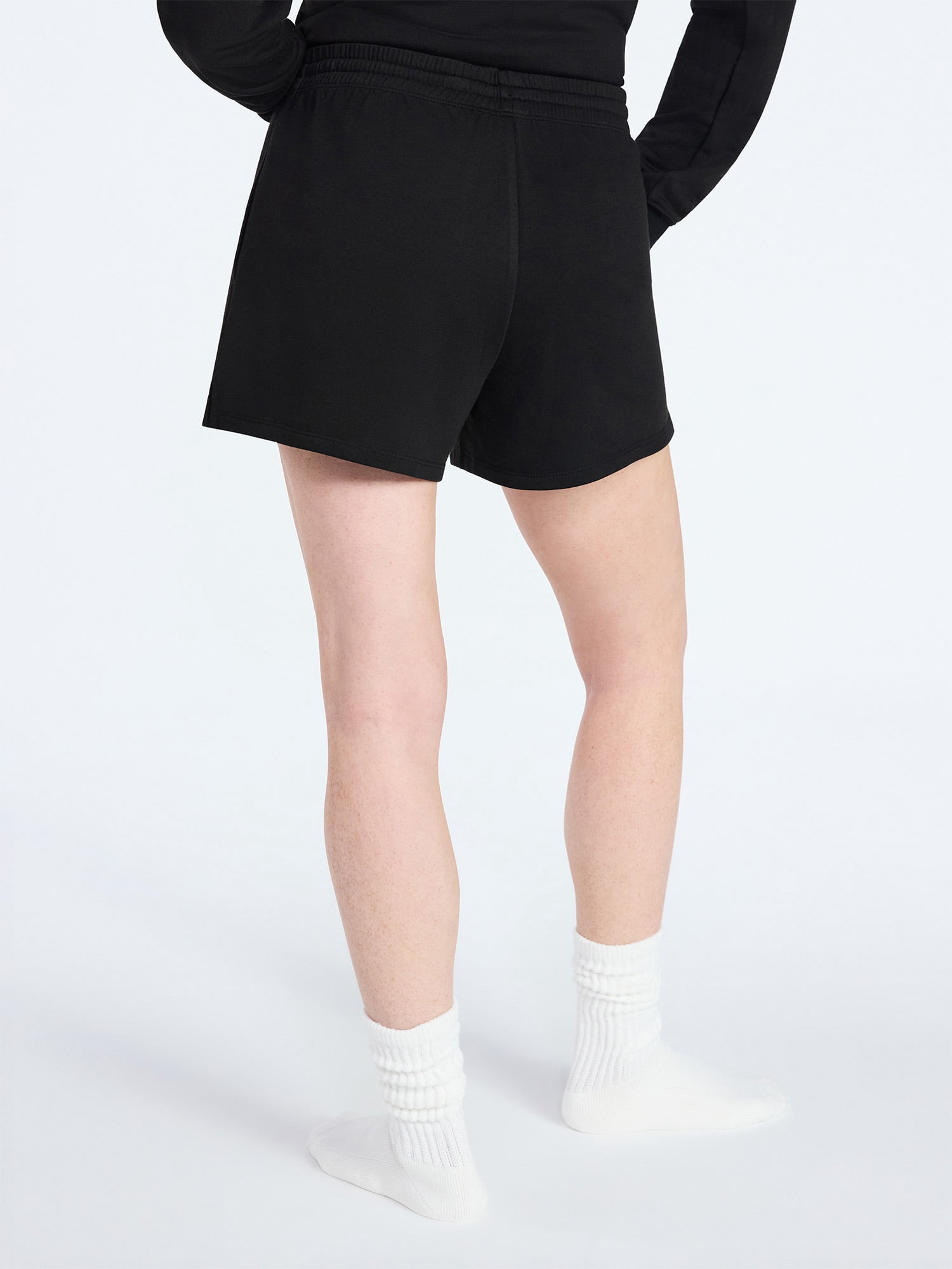 Joyspun Women's French Terry Knit Lounge Sleep Shorts, 3” Inseam, Sizes XS-3X