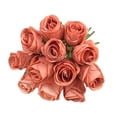 thumbnail image 1 of Bearachild Flores artificiales Flores realistas 12 cabezas Arreglo de boda Faux Anti-fade Rose Centros de Accesorios de fotografía Decoración Rojo naranja, 1 of 6