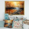 thumbnail image 3 of Designart 'Sunrise Glow In The Autumn Forest' Lake House Framed Art Print, 3 of 4