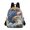 American Flag and Eagle, variant on JIALIOU Mini Backpack Purse for Women Quilted Casual Daypack Small Travel Shoulder Bag, Alpaca in Flowers Sea