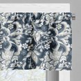 thumbnail image 5 of Ambesonne East Valance & Curtain, Oriental Eastern Flowers, 55"x30", Dark Blue Grey and Beige, 5 of 6
