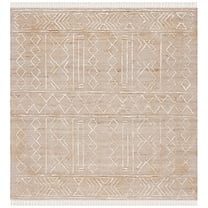SAFAVIEH Natural Fiber Delicia Geometric Area Rug, Natural/Ivory, 6' x 6' Square