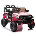 thumbnail image 3 of iYofe 24V Powered Ride on Cars for Toddlers, Ride on Truck for kids Boys Girls Gifts 2-5, Ride on Toys with Remote Control, Bluetooth, Music, LED Light, MP3 Player, 4 Wheel Suspension, Pink, 3 of 10