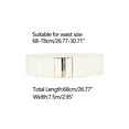 thumbnail image 3 of INSPIRE CHIC Women's Elastic Belts for Dresses Wide Belts Hook Buckle Retro White, 3 of 4