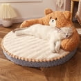 thumbnail image 1 of Cama para gatos, cama para gatos con respaldo alto, cama para gatos con dibujos animados, suministros para mascotas, multifuncional, 1 of 10