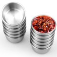 thumbnail image 2 of 12 Pcs Bol à Sauce 304 Acier Inoxydable Tasses à Sauce Individuelles 45/55ml Mini Tasses à Assaisonnement Réutilisables Tasses à Sauce Polyvalentes pour Maison Fête Restaurants, 2 of 8
