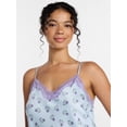 thumbnail image 5 of Joyspun Women's Lace Trim Stretch Satin Chemise, Sizes S-3X, 5 of 6