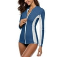 thumbnail image 5 of Charmo Womens Rash Guard Shirt Long Sleeve Raglan Sun Protection Swim Shirt Bathing Suit UPF 50, 5 of 7