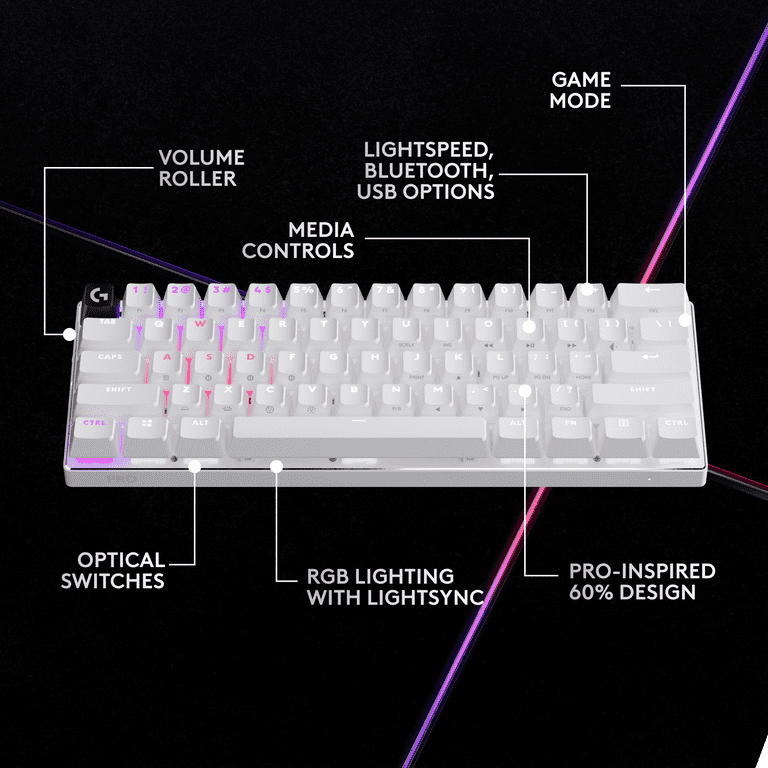 Logitech G PRO X 60 LIGHTSPEED Wireless Gaming Keyboard, GX
