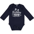 thumbnail image 3 of Inktastic Birthday Squad Cute Balloons and Hearts Boys or Girls Long Sleeve Baby Bodysuit, 3 of 5