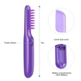 thumbnail image 3 of Cordless Detangler Brush, Purple, Heat Resistant and Anti Static with Flexible Metal Pins, Electric Detangler for Wet Dry Hair, On Off Switch for Easy Operation, 3 of 7
