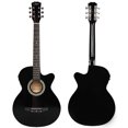 thumbnail image 2 of 38 inch Electroacústica Guitarra Guitarra acustica con Afinadores,Correas,Cuerdas para Instrumentos,Plumillas,Cable amplificador guitarra,soul,Fundas para Guitarras 3/4(Black), 2 of 9
