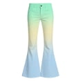thumbnail image 3 of TGPMGRZ School Pants for Girls Full Length Bell Bottoms Legging Back To School Clothing (Tie Dye, Girl, 15-16 Years, Green), 3 of 5