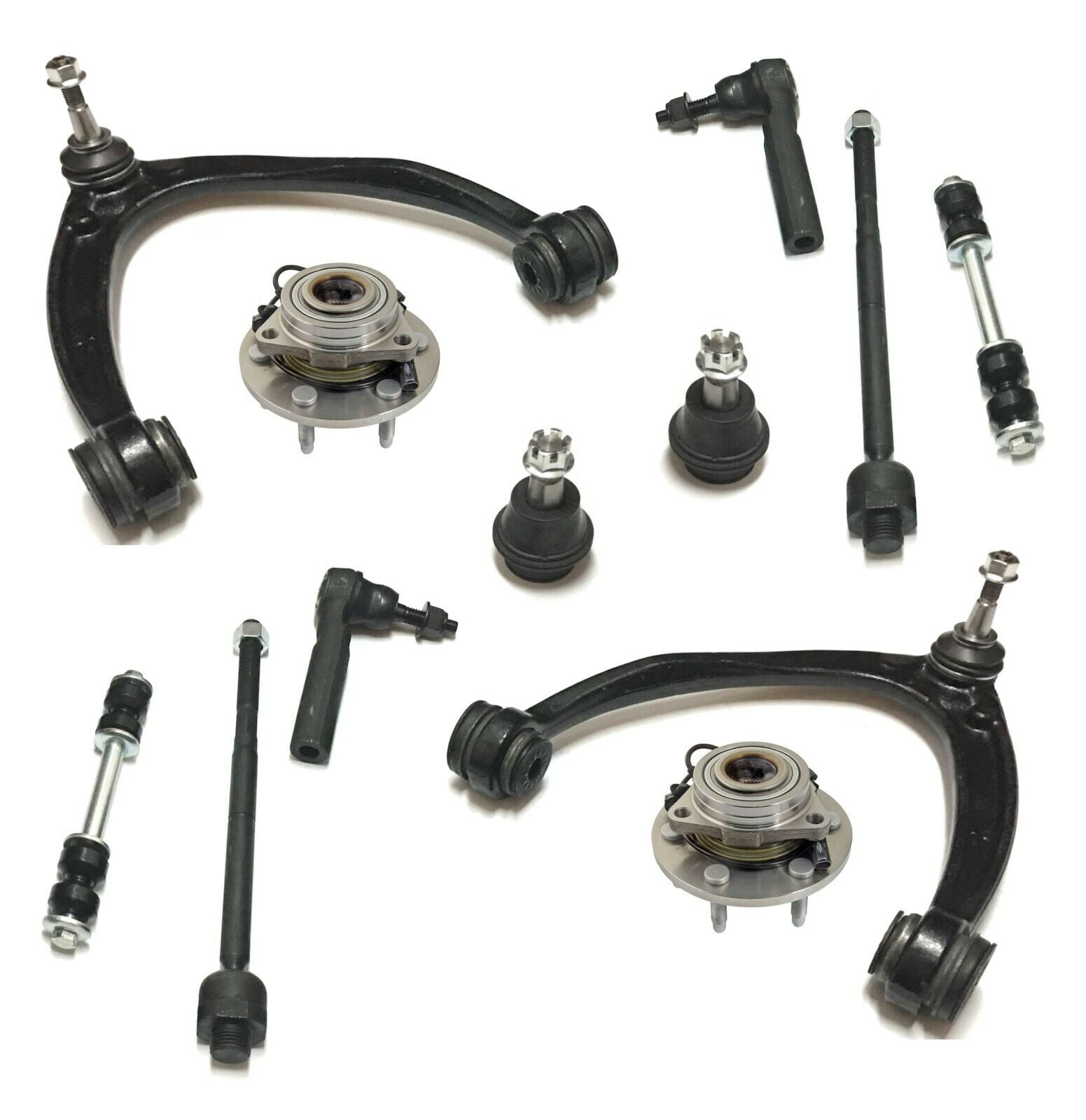 Pc Suspension Kit Upper Control Arms Ball Joints Tie Rod Ends Sway