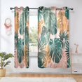thumbnail image 6 of 2 Panels Set Blackout Curtains Thermal Insulated Sun Protection Room Darkening Drapes for Bedroom Abstract Tropical Leaves Pattern, 6 of 7