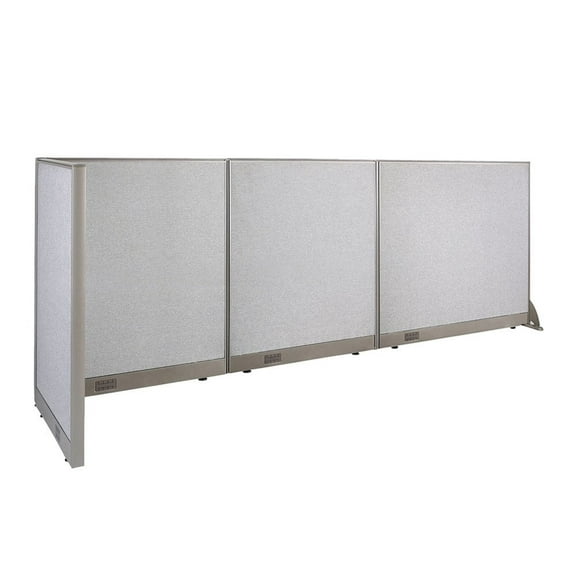 GOF L-shaped Freestanding Partition 30"D x 120"W x 48"H,  Office Room Divider, Privacy Screen, Workstation Cubicle
