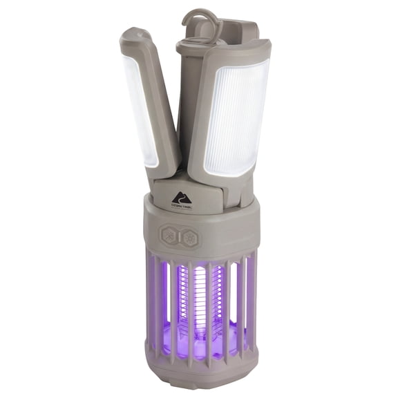 Ozark Trail Grey Bug Zapper LED Lantern with Rechargeable Battery for Outdoor Use