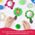 Mirrors small 18 Pcs Wooden Mini Mirrors DIY Painting Mirrors Handheld
