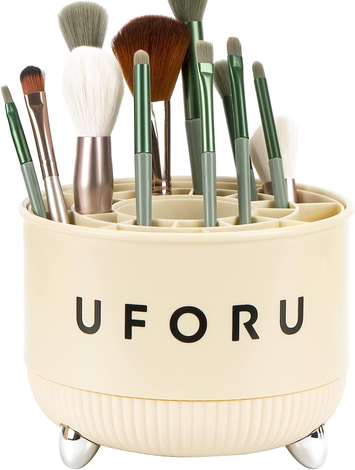 DODAMOUR 360Degree Rotating Makeup Brush Organizer, Large Capacity
