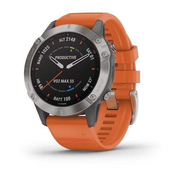Reloj GPS Garmin Fenix Zafiro Titanio Naranja Garmin Fenix