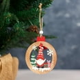 thumbnail image 2 of Feltree Wooden Hollow-Out Christmas Ornaments with Cute Gnome Designs for Tree, Wall, and Shelf Decorations, 2 of 7
